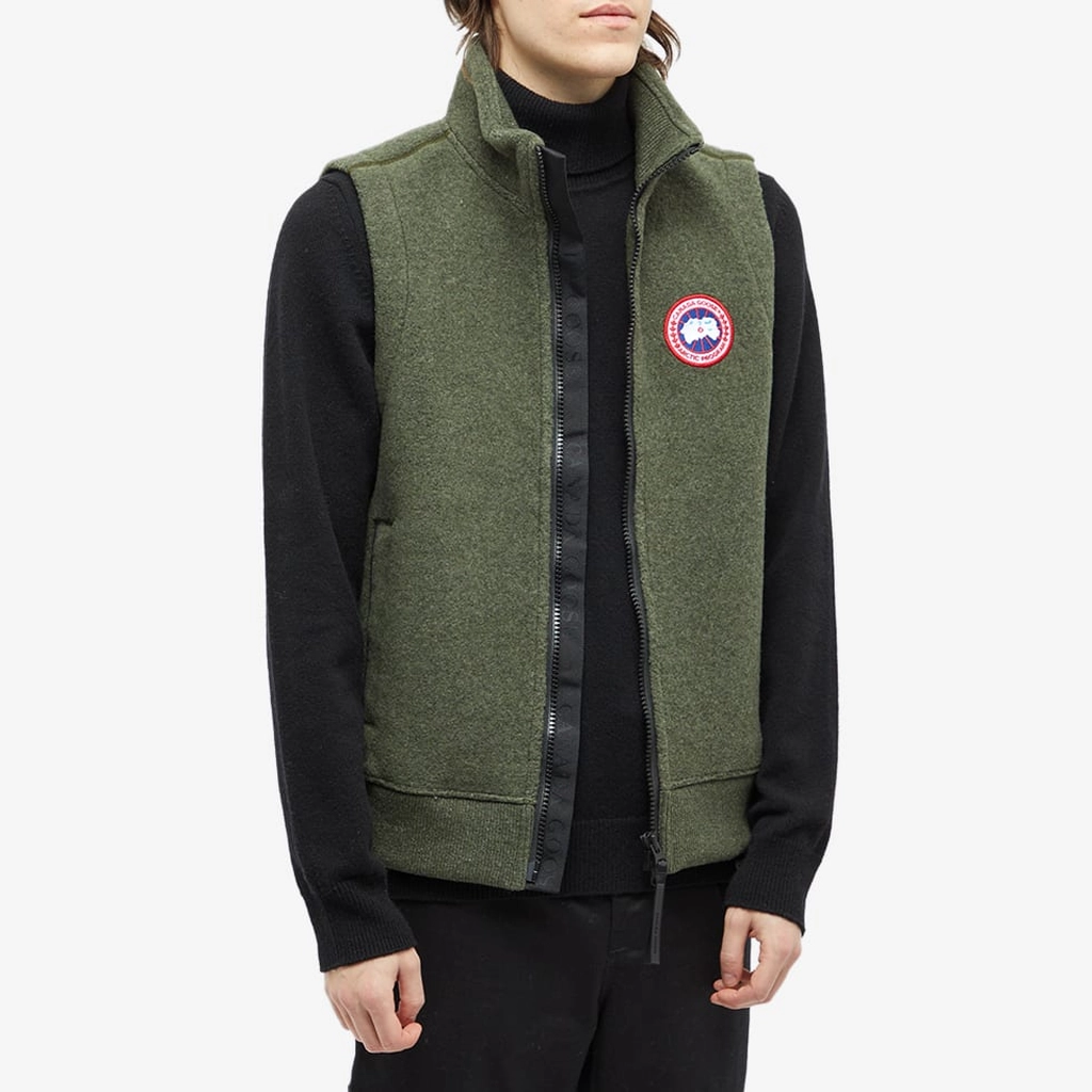 Canada Goose Men's Mersey Fleece Vest Dark Sage